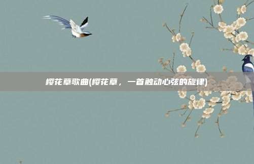 樱花草歌曲(樱花草，一首触动心弦的旋律)