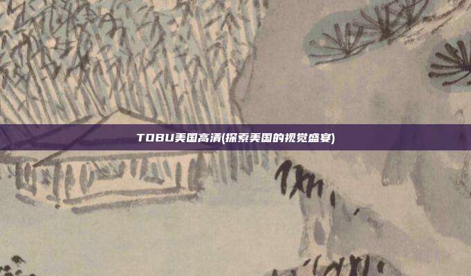 TOBU美国高清(探索美国的视觉盛宴)