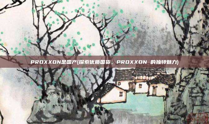 PROXXON是国产(探索优质国货，PROXXON 的独特魅力)