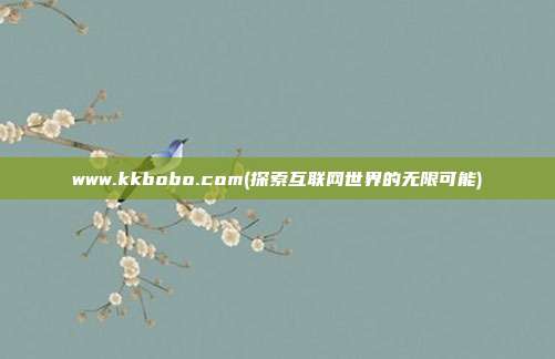 www.kkbobo.com(探索互联网世界的无限可能)