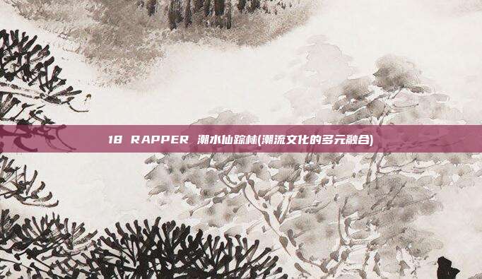 18 RAPPER 潮水仙踪林(潮流文化的多元融合)