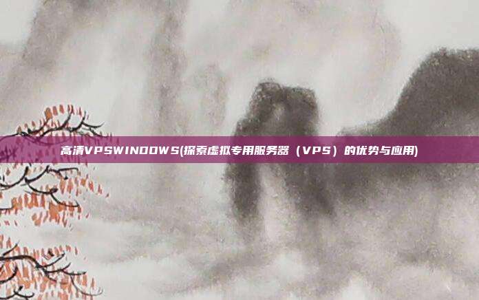 高清VPSWINDOWS(探索虚拟专用服务器（VPS）的优势与应用)